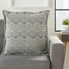 Homeroots 20 x 20 in. Indigo & Ivory Waves Throw Pillow 386098